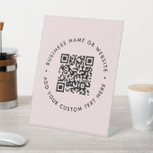 QR-Code | Modernes Business Blink Pink Beruflich Sockelschild (In SItu)