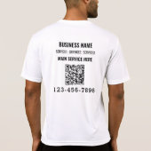 QR-Code | Modernes Business T-Shirt (Rückseite)