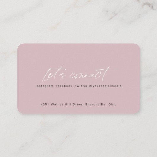 QR Code Modernes Chic Make-up und Frisur Visitenkarte (Rückseite)