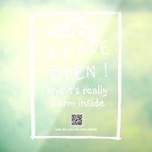 QR-Code Modernes Coffeeshops - Fensterklemmen Fensteraufkleber (Blatt 3)