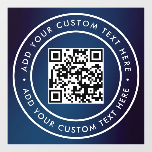 QR-Code | Modernes, einfaches und stilvolles Scann Fensteraufkleber (Blatt)