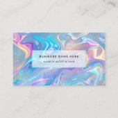 QR Code Modernes Elegantes Iridiscent Holografisch Visitenkarte (Vorderseite)