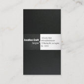 QR Code Modernes Elfenbeinmatte Schwarz Minimal Ve Visitenkarte (Rückseite)