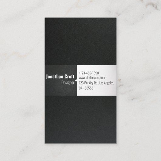 QR Code Modernes Elfenbeinmatte Schwarz Minimal Ve Visitenkarte (Rückseite)