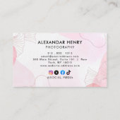 QR-Code | Modernes Foto Fotograf Bu Visitenkarte (Rückseite)