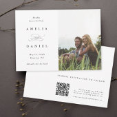 QR-Code Modernes Foto Hochzeitsszenario speichern Save The Date