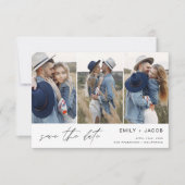 QR Code Modernes Foto Save the Date 4 Elegant (Vorderseite)