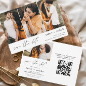 QR Code Modernes Foto Save the Date 4 Elegant