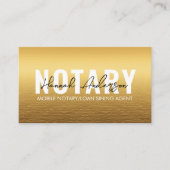 QR-Code | Modernes Gold Mobile Notar Visitenkarte (Vorderseite)