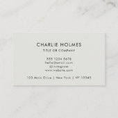 QR-Code | Modernes, grau Berufliches Scannable Visitenkarte (Rückseite)