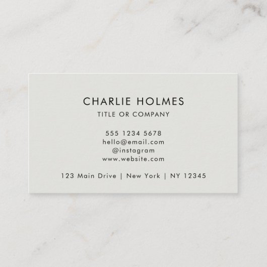 QR-Code | Modernes, grau Berufliches Scannable Visitenkarte (Rückseite)