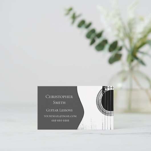 QR-Code - Modernes Grau Visitenkarte (Stehend Vorderseite)