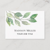 QR Code Modernes Grün Visitenkarte (Vorderseite)