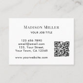 QR Code Modernes Grün Visitenkarte (Rückseite)