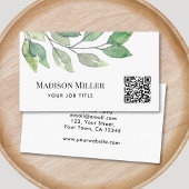 QR Code Modernes Grün Visitenkarte