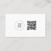 QR-Code Modernes Hochladen Ihres Logos Professione Visitenkarte (Rückseite)