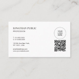 QR-Code Modernes Hochladen Ihres Logos Professione Visitenkarte