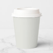 QR-Code | Modernes Minimal Graues Geschäft Pappbecher (Rückseite)