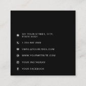 QR-Code Modernes Minimalistisch Quadratische Visitenkarte (Rückseite)