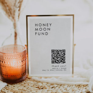 QR-Code Modernes Minimalistischer Honeymoon-Fonds- Einladung
