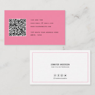 QR-Code Modernes Minimalistisches Elegantes Sauber Visitenkarte