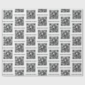 QR-Code Modernes Minimalistisches Geschäft Geschenkpapier (Flach)