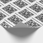 QR-Code Modernes Minimalistisches Geschäft Geschenkpapier (Ecke)
