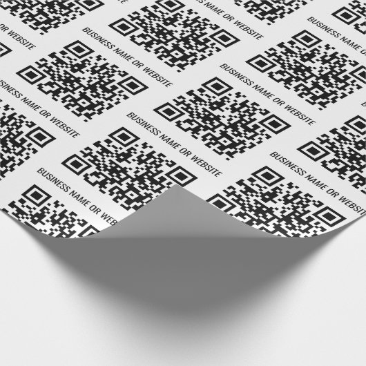 QR-Code Modernes Minimalistisches Geschäft Geschenkpapier (Ecke)
