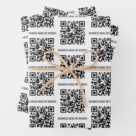 QR-Code Modernes Minimalistisches Geschäft Geschenkpapier Set (Beispiel)