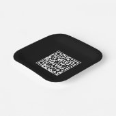 QR-Code Modernes Minimalistisches Geschäft Pappteller (Gewinkelt)