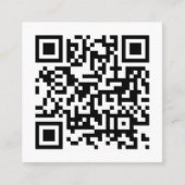 QR-Code Modernes Minimalistisches Geschäft Quadratische Visitenkarte (Vorderseite)