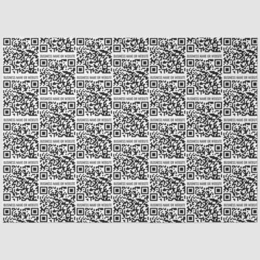 QR-Code Modernes Minimalistisches Geschäft Seidenpapier (Vorderseite)