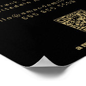 QR-Code Modernes Minimalistisches Monogramm Downlo Poster (Ecke)