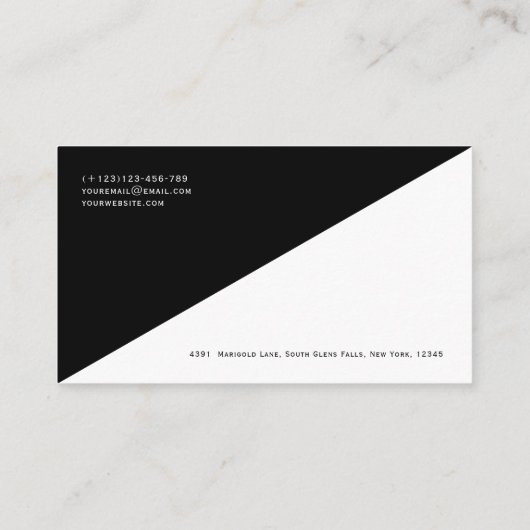 QR-Code Modernes, Minimalistisches, sauberes Beruf Visitenkarte (Rückseite)