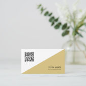 QR-Code Modernes, Minimalistisches, sauberes Beruf Visitenkarte (Stehend Vorderseite)