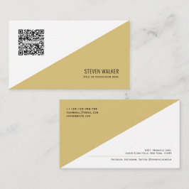 QR-Code Modernes, Minimalistisches, sauberes Beruf Visitenkarte