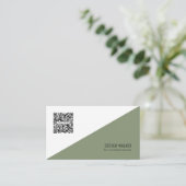 QR-Code Modernes, Minimalistisches, sauberes Beruf Visitenkarte (Stehend Vorderseite)