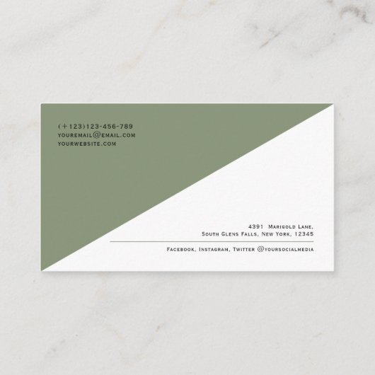 QR-Code Modernes, Minimalistisches, sauberes Beruf Visitenkarte (Rückseite)