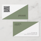 QR-Code Modernes, Minimalistisches, sauberes Beruf Visitenkarte (Vorne/Hinten)