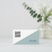 QR-Code Modernes, Minimalistisches, sauberes Beruf Visitenkarte (Stehend Vorderseite)