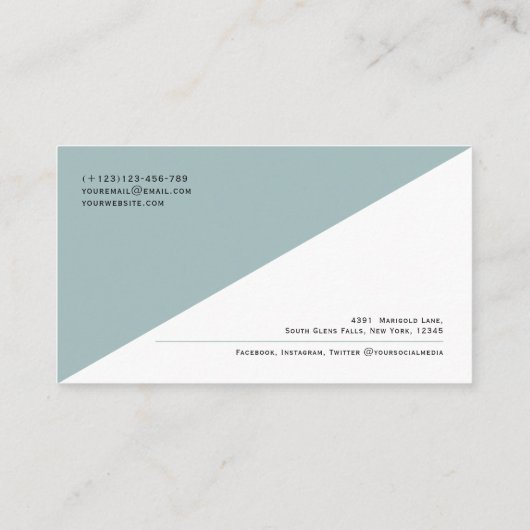 QR-Code Modernes, Minimalistisches, sauberes Beruf Visitenkarte (Rückseite)