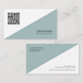 QR-Code Modernes, Minimalistisches, sauberes Beruf Visitenkarte (Vorne/Hinten)