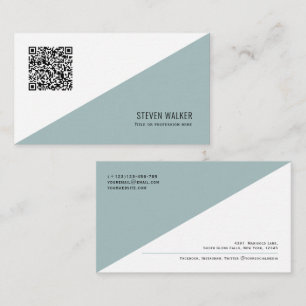 QR-Code Modernes, Minimalistisches, sauberes Beruf Visitenkarte