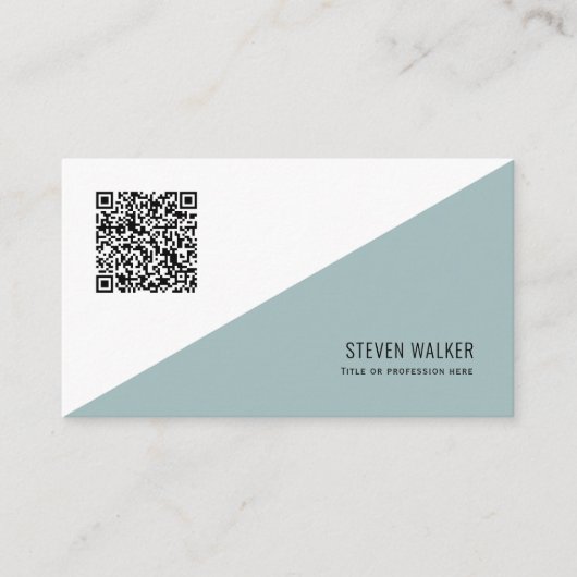 QR-Code Modernes, Minimalistisches, sauberes Beruf Visitenkarte (Vorderseite)
