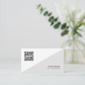 QR-Code Modernes, Minimalistisches, sauberes Beruf Visitenkarte (Stehend Vorderseite)