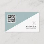 QR-Code Modernes, Minimalistisches, sauberes Unter Visitenkarte (Vorderseite)