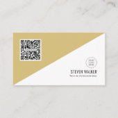 QR-Code Modernes, Minimalistisches, sauberes Unter Visitenkarte (Vorderseite)