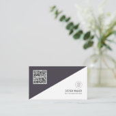 QR-Code Modernes, Minimalistisches, sauberes Unter Visitenkarte (Stehend Vorderseite)
