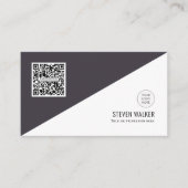 QR-Code Modernes, Minimalistisches, sauberes Unter Visitenkarte (Vorderseite)