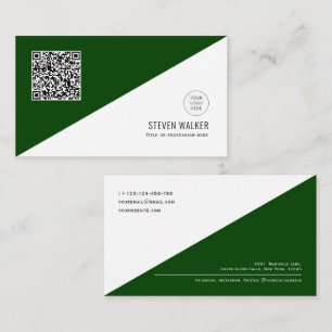 QR-Code Modernes, Minimalistisches, sauberes Unter Visitenkarte